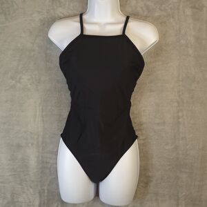 Summersalt The High Neck One-Piece Swimsuit Size 4 Black Vacation Minimalist